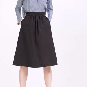 Zara Woman Black Midi Skirt